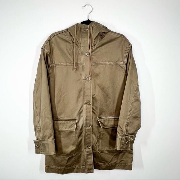 Aritzia Talula Wessex Canvas Jacket Green Utility Boxy Army Style Jacket Small - Picture 2 of 10